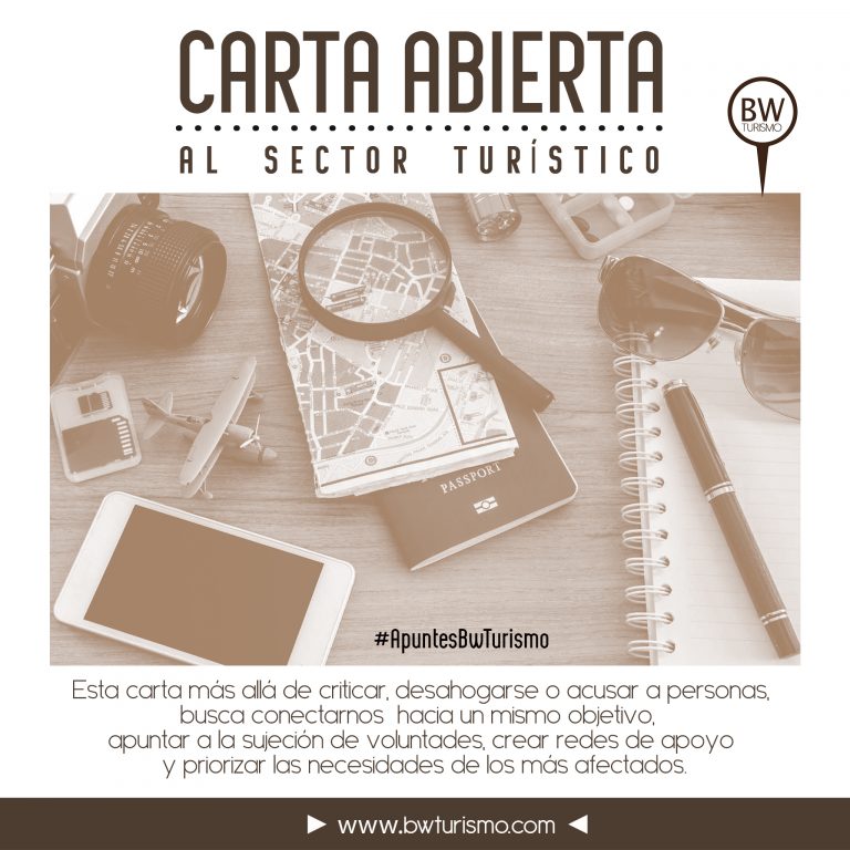 Carta abierta al sector turístico