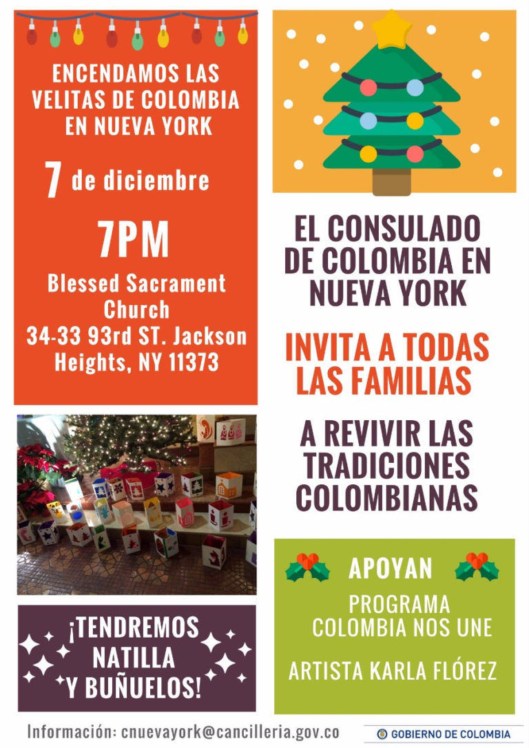 Esta noche los esperamos en Jackson Heights para que en familia encendamos las velitas