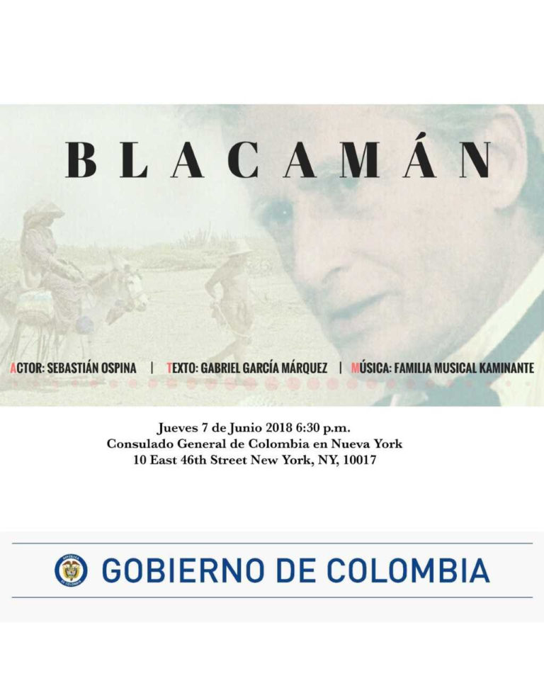 El actor colombiano Sebastián Ospina llega al Consulado en Nueva York con su monólogo ‘Blacamán’