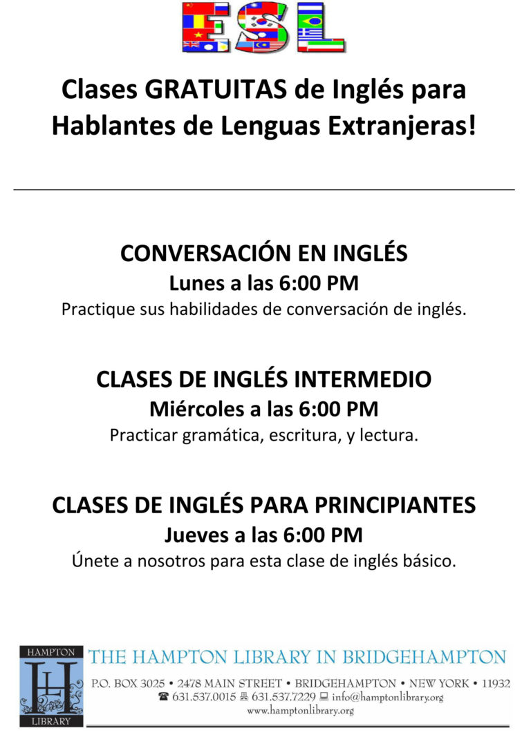 Clases GRATUITAS de Ingles para Hablantes de Lenguas Extranjeras.