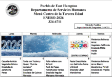 Pueblo de East Hampton Departamento de Servicios Humanos : Menú Centro de la Tercera Edad ENERO-2026